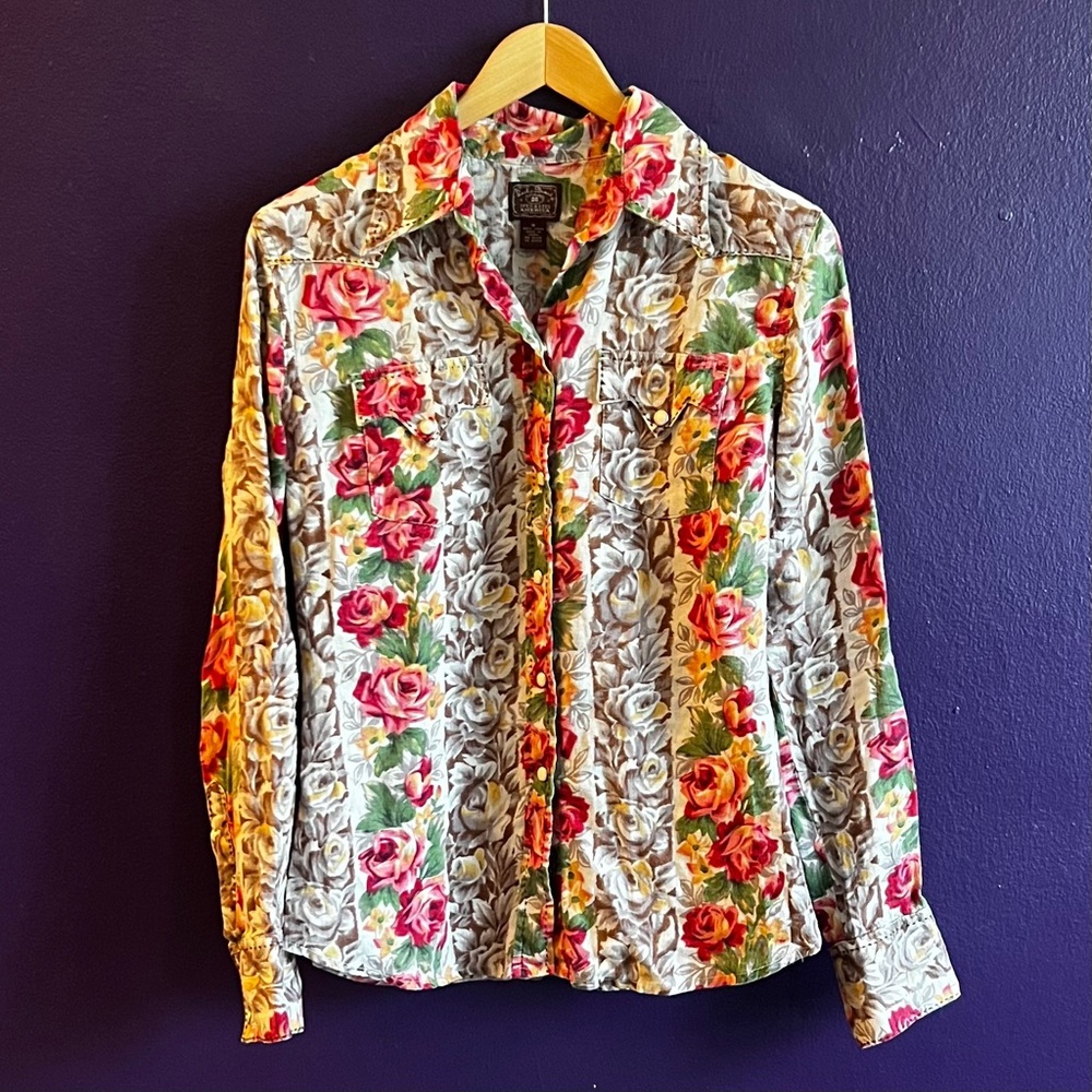 VINTAGE Lucky Brand 100% Linen Shirt, Women’s Small Medium, EUC